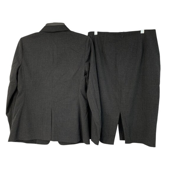 Banana Republic Womens 2-Piece Charcoal Skirt Suit Size 4P Petite 8805 EUC - Picture 4 of 6